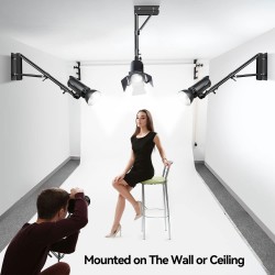 Flexible Rotation - Wall Mount Triangle Boom Arm with 3/8 & 1/4 screw Max 51inch/ 130cm Flexible Rotation - Wall Mount Triangle Boom Arm with 3/8 & 1/4 screw Max 51inch/ 130cm